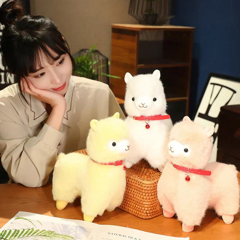 Soft Cuddly Llama Plush Toys with Sounding Bell