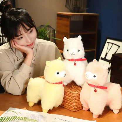 Soft Cuddly Llama Plush Toys with Sounding Bell