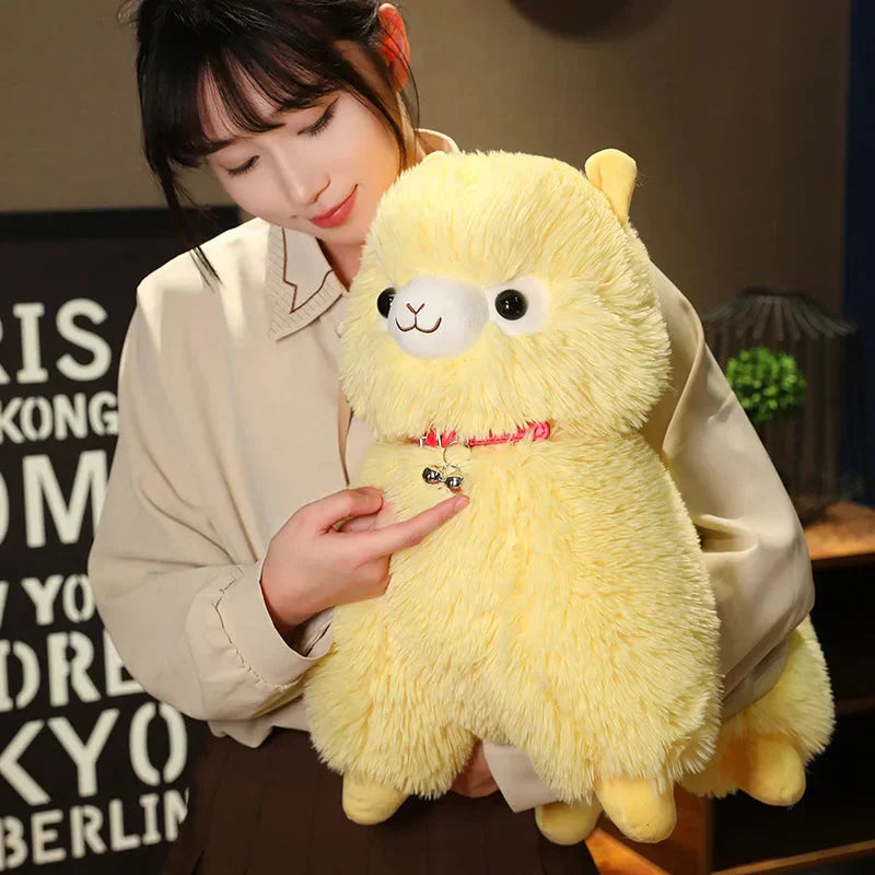 Soft Cuddly Llama Plush Toys with Sounding Bell