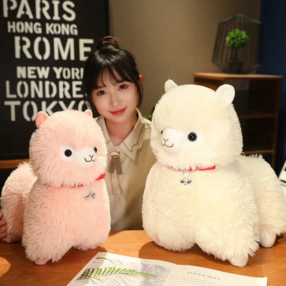 Soft Cuddly Llama Plush Toys with Sounding Bell