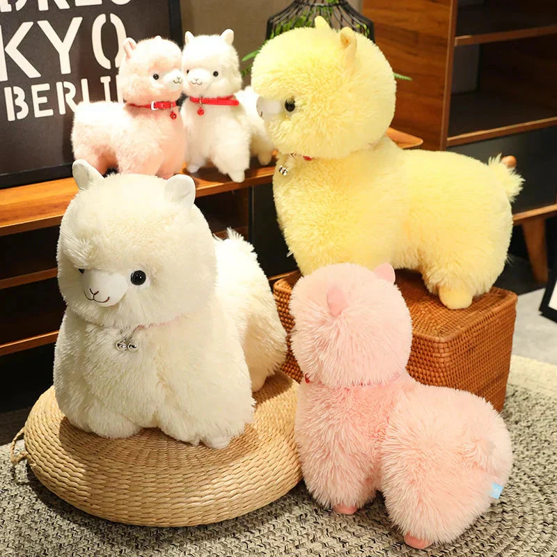Soft Cuddly Llama Plush Toys with Sounding Bell