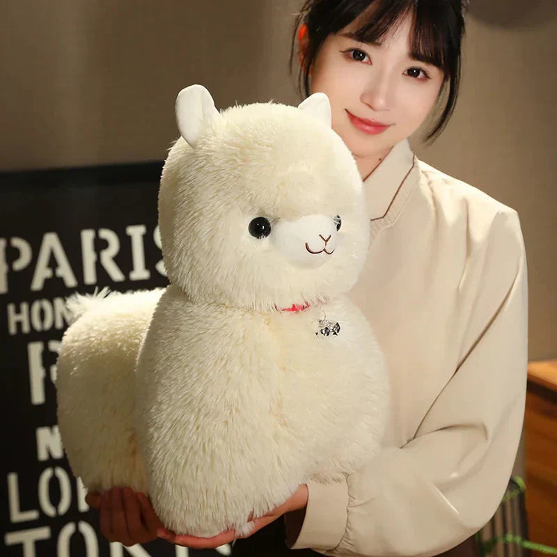 Soft Cuddly Llama Plush Toys with Sounding Bell