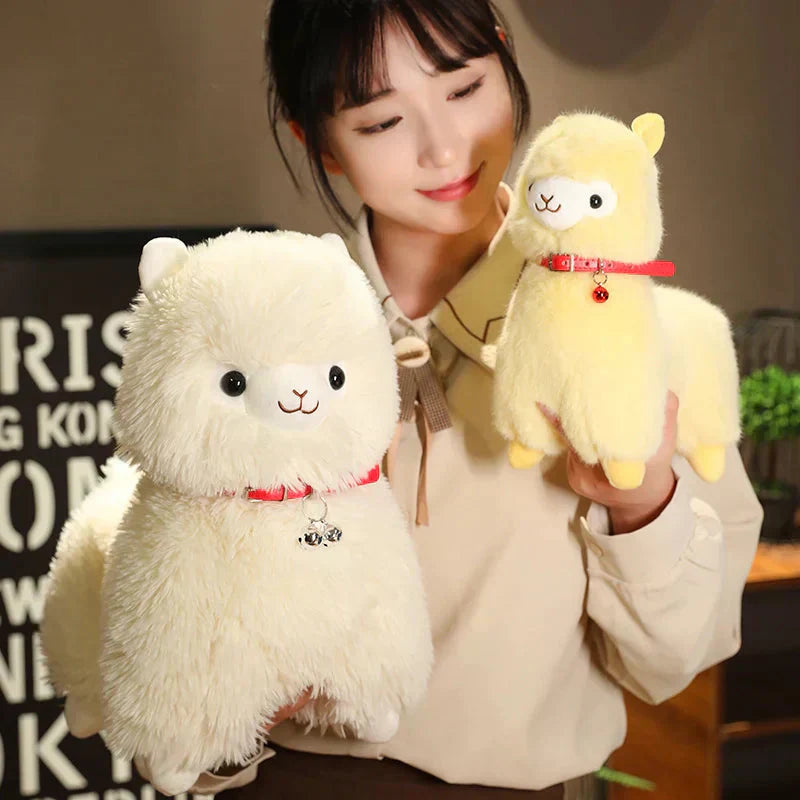 Soft Cuddly Llama Plush Toys with Sounding Bell