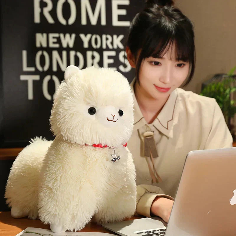 Soft Cuddly Llama Plush Toys with Sounding Bell