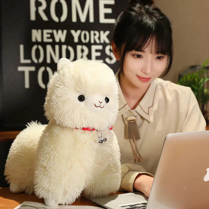 Soft Cuddly Llama Plush Toys with Sounding Bell