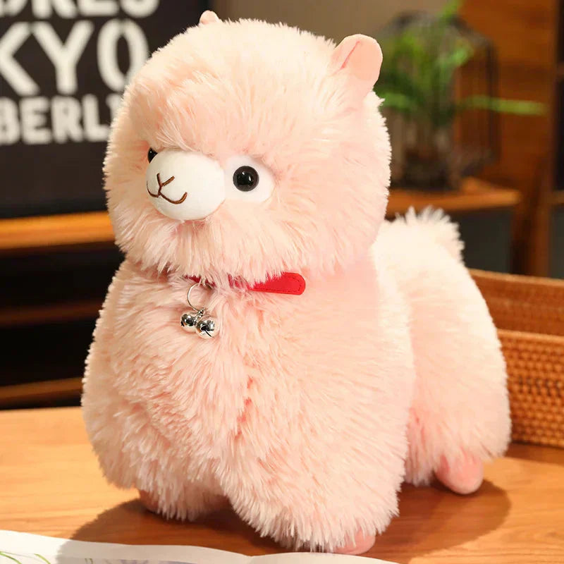 Soft Cuddly Llama Plush Toys with Sounding Bell