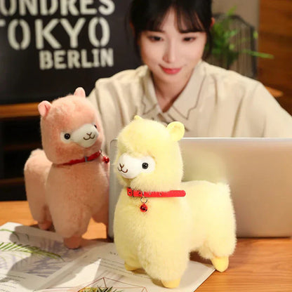 Soft Cuddly Llama Plush Toys with Sounding Bell