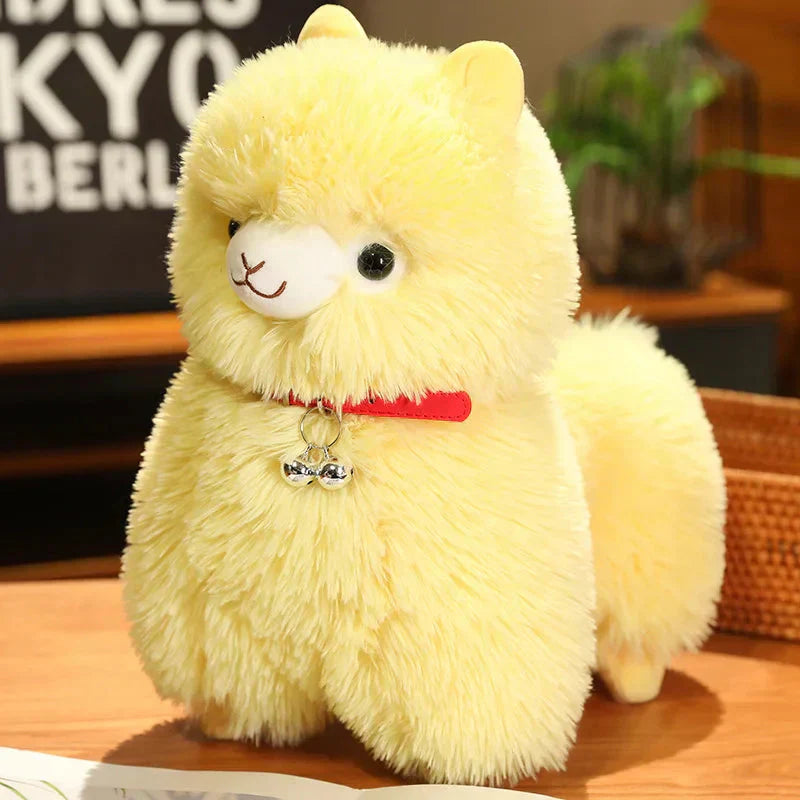 Soft Cuddly Llama Plush Toys with Sounding Bell