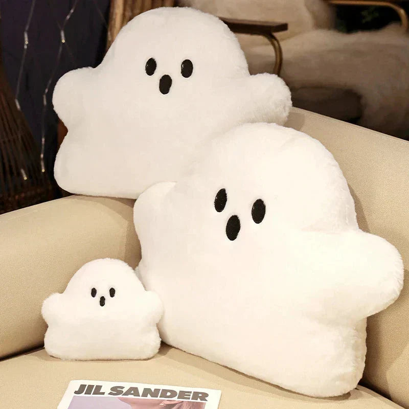 Soft White Fluffy Plush Pillow