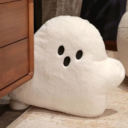 Soft White Fluffy Plush Pillow
