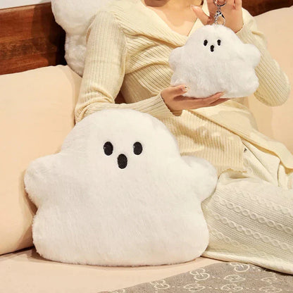 Soft White Fluffy Plush Pillow