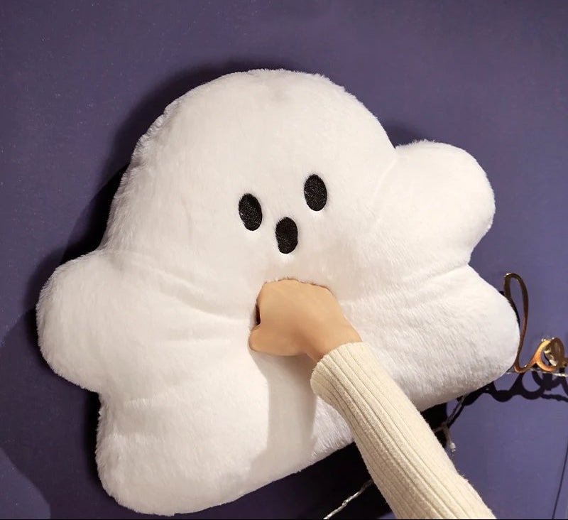 Soft White Fluffy Plush Pillow