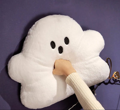 Soft White Fluffy Plush Pillow