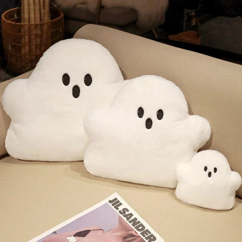 Soft White Fluffy Plush Pillow
