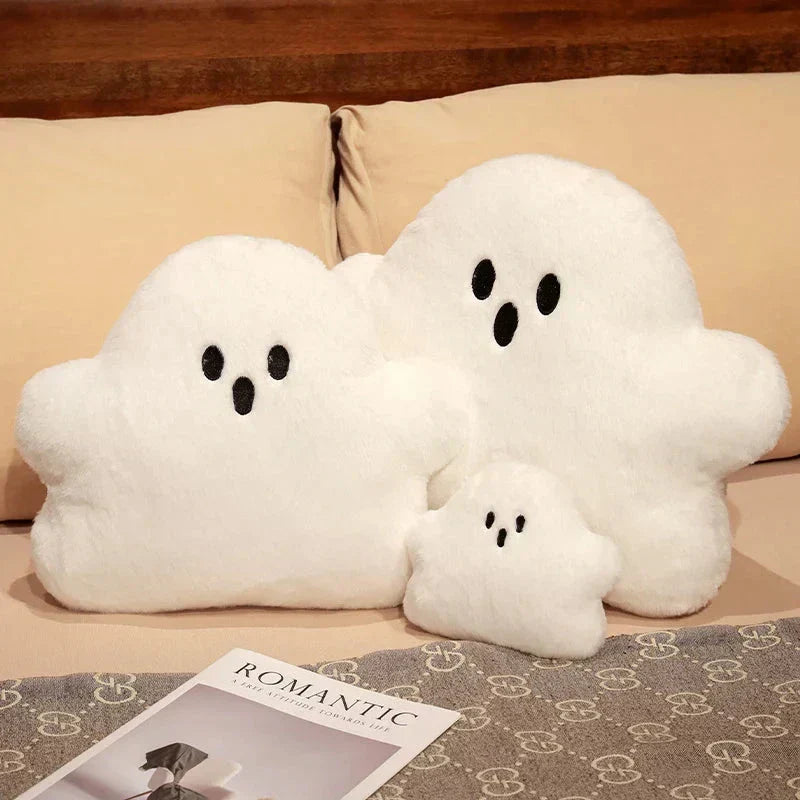 Soft White Fluffy Plush Pillow