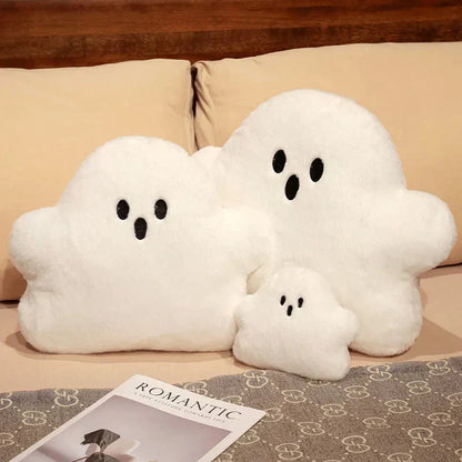 Soft White Fluffy Plush Pillow