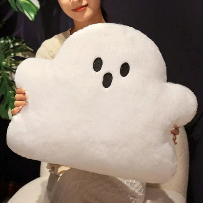 Soft White Fluffy Plush Pillow