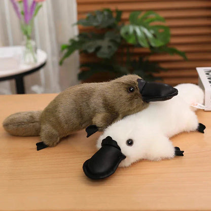 Cute Soft Brown White Platypus Plush Toy