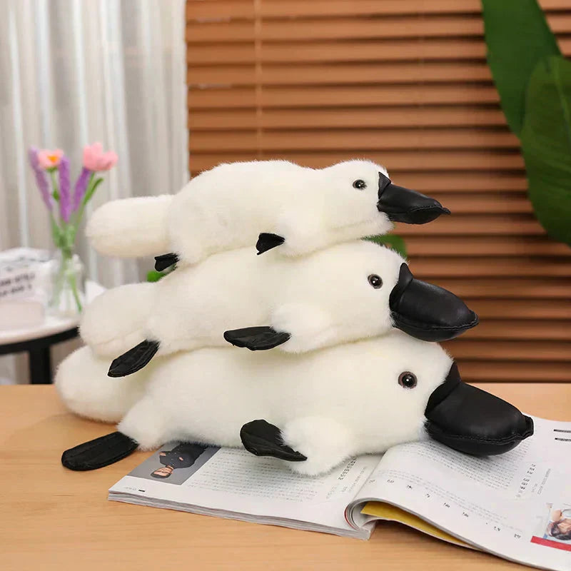 Cute Soft Brown White Platypus Plush Toy