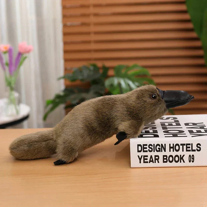 Cute Soft Brown White Platypus Plush Toy