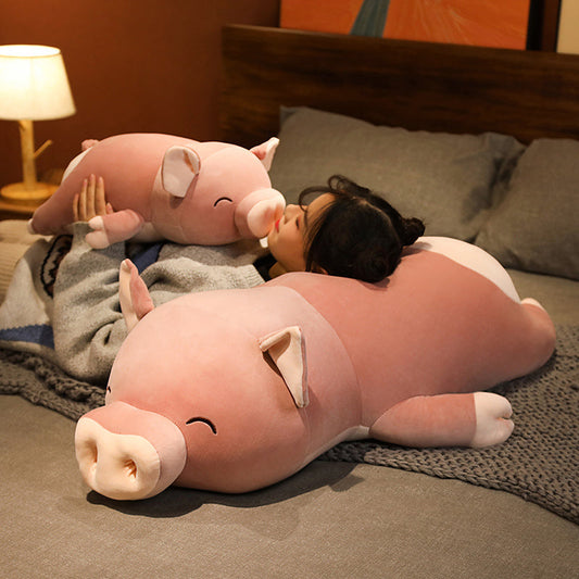 Big Pink Pig Cuddly Plush Toy - Cofik