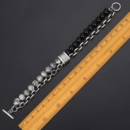 Men's Brown Leather Wrap Bracelet