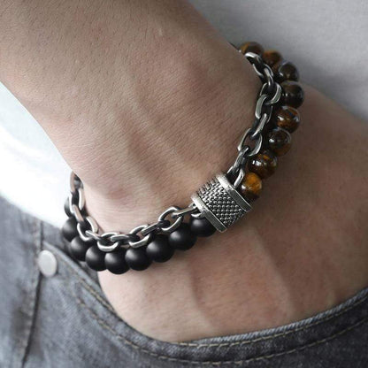 Men's Brown Leather Wrap Bracelet