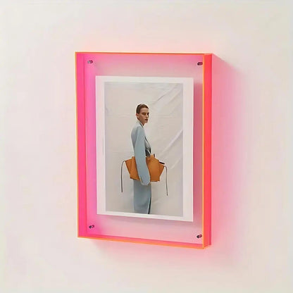 Glowing Acrylic Picture Frame Modern Desk Holder