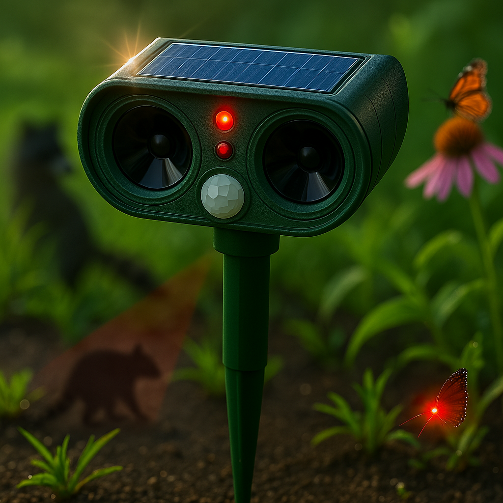 Outdoor Solar Powered Animal Repellent Motion Sensor