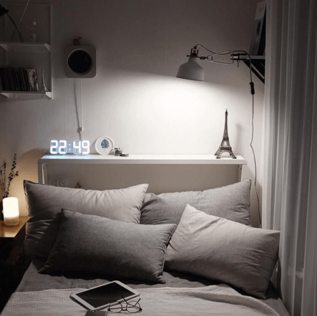 Modern 3D LED Alarm Clock Radio