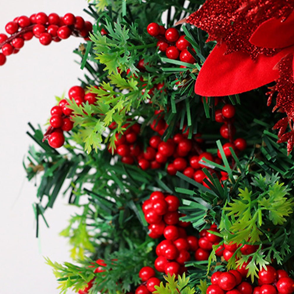Lantern Wreath with Warm Glow Lantern and Sparkling Ornaments