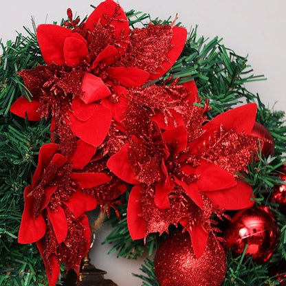 Lantern Wreath with Warm Glow Lantern and Sparkling Ornaments