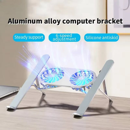 Portable Laptop Stand with Cooling Fans and Adjustable Height