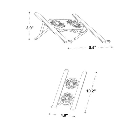 Portable Laptop Stand with Cooling Fans and Adjustable Height