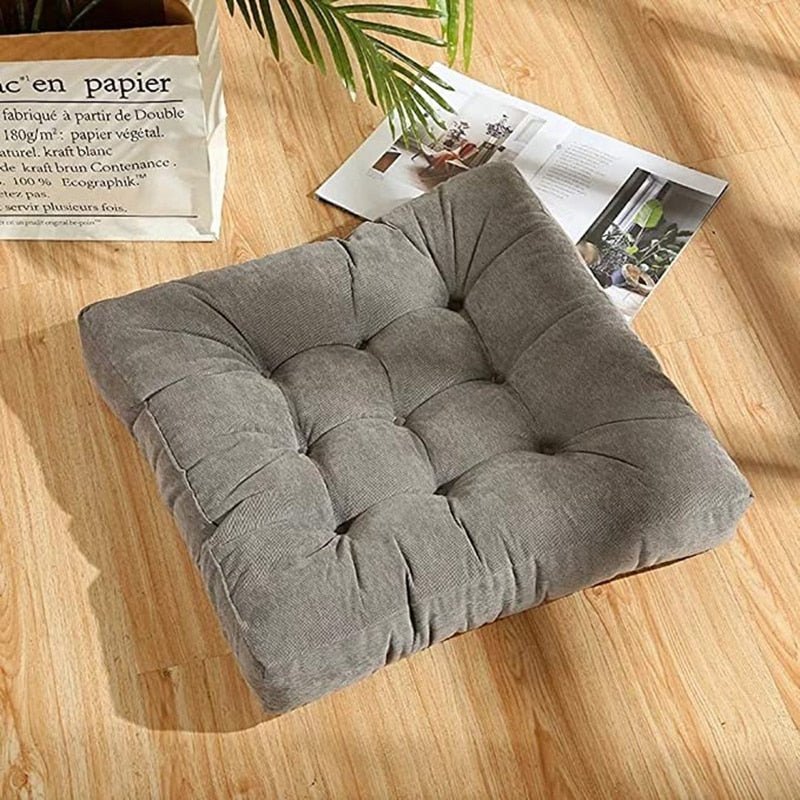 Big Plush Corduroy Ottoman Cushion