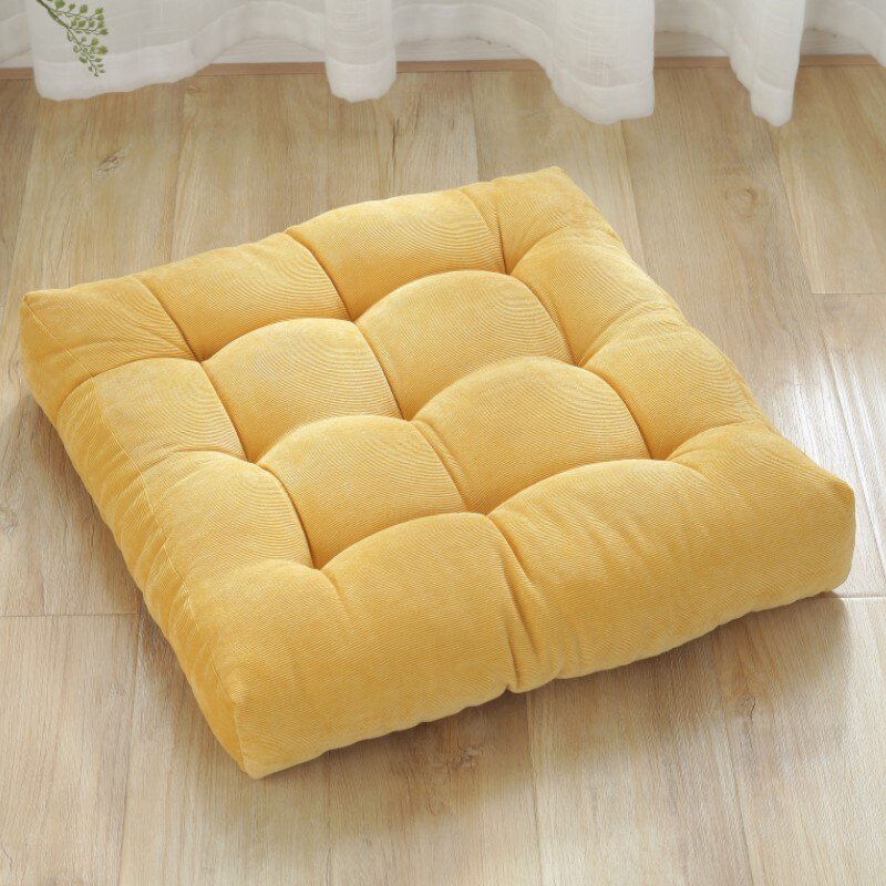 Big Plush Corduroy Ottoman Cushion