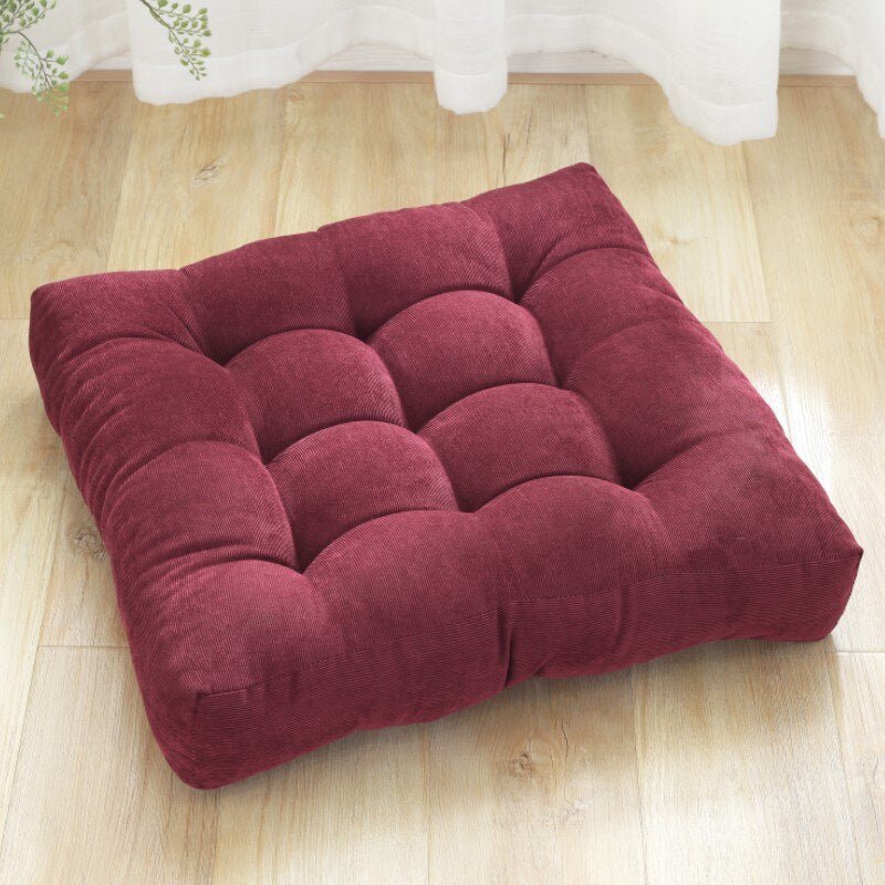 Big Plush Corduroy Ottoman Cushion