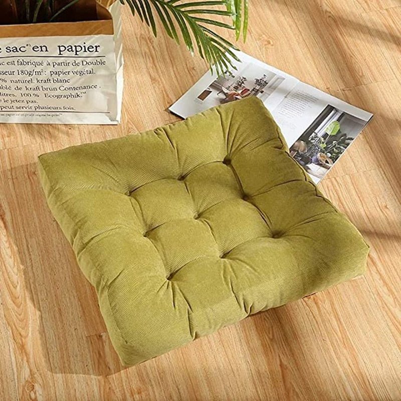 Big Plush Corduroy Ottoman Cushion