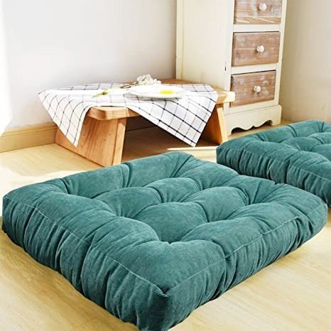Big Plush Corduroy Ottoman Cushion