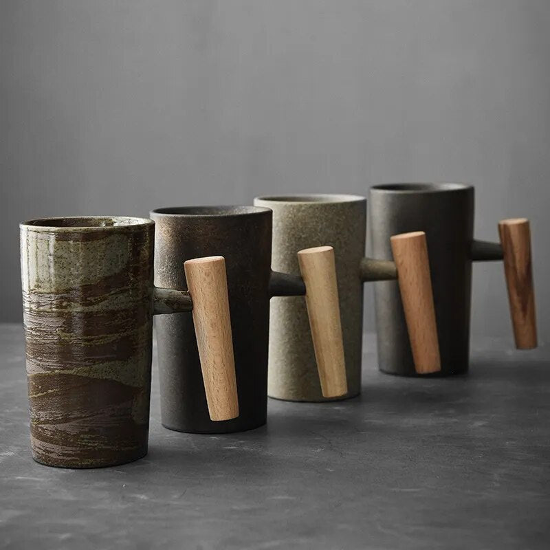 Natural Earth Tone Ceramic Coffee Mugs - Cofik