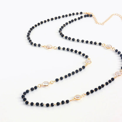 Elegant Multi Layer Crystal Chain Necklace