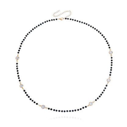 Elegant Multi Layer Crystal Chain Necklace