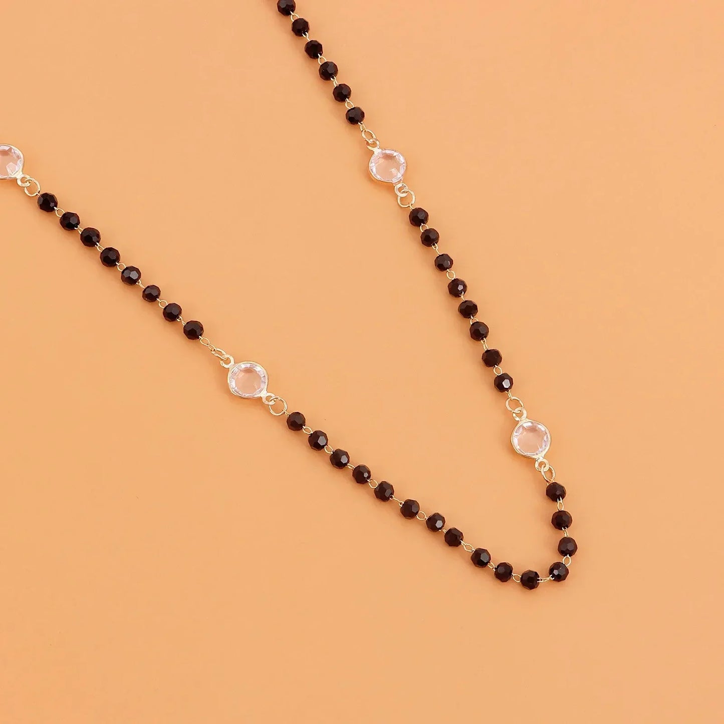 Elegant Multi Layer Crystal Chain Necklace