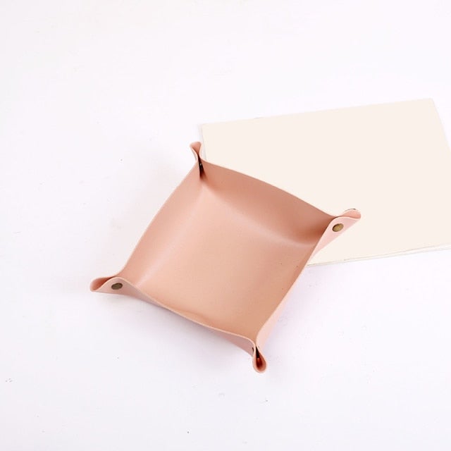 Stylish Leather Desk Organizer Tray