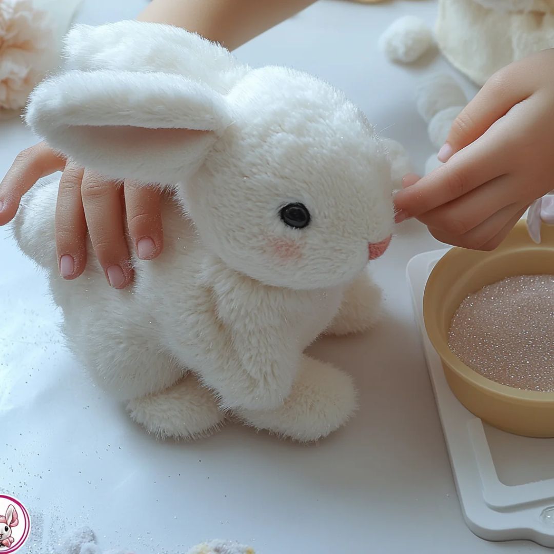 Cute Rabbit Stuffed Toy with Fluffy Fur