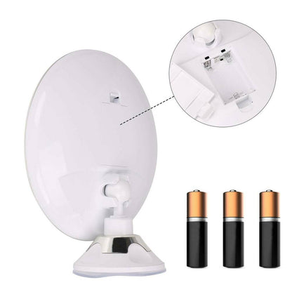 Lighted Makeup Mirror with 10x Magnification, LED Ring Light, and 360° Swivel