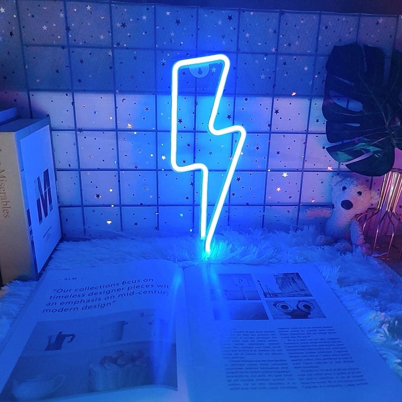 Colorful Neon Blitzbogen Sign