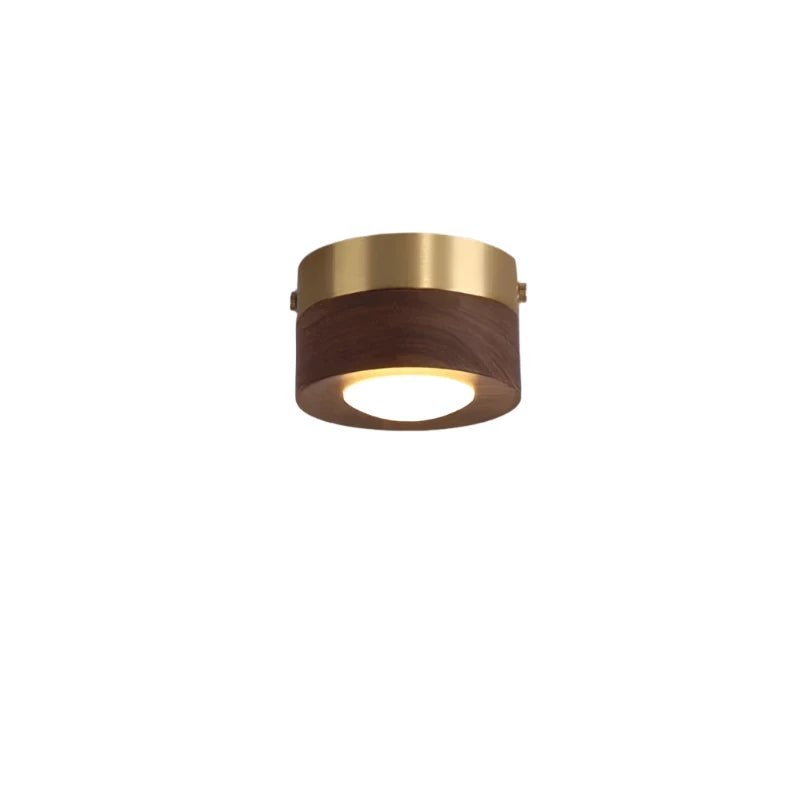 Natural Wood Flush Mount Ceiling Light