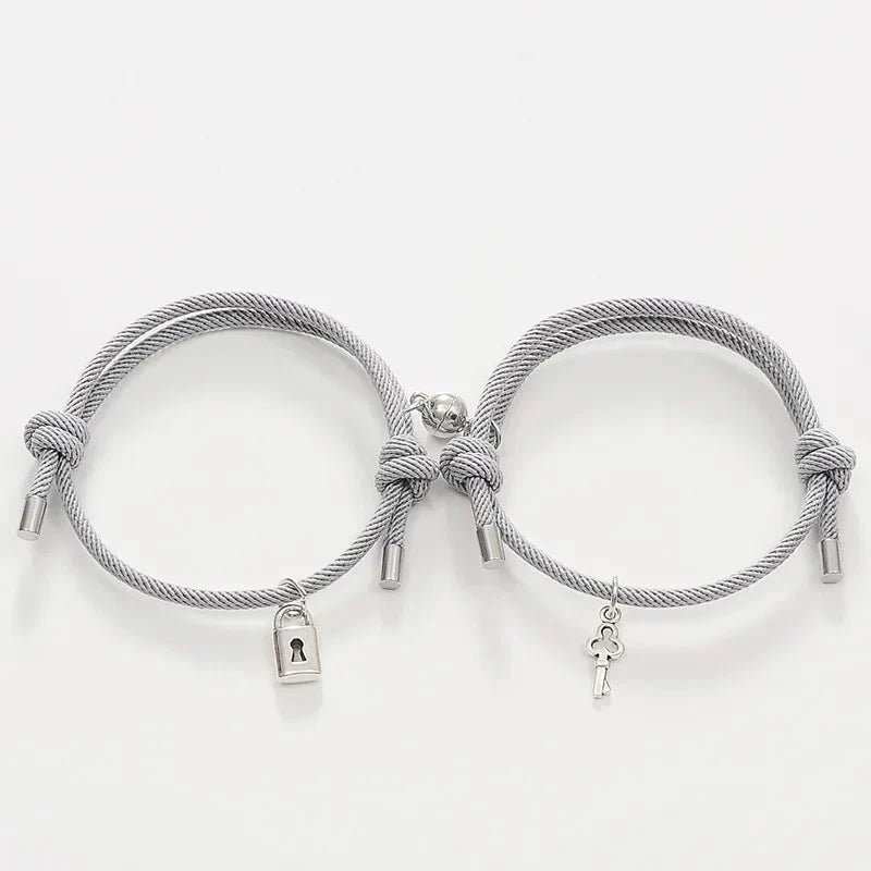Strong Magnetic Lock Key Bracelet Set