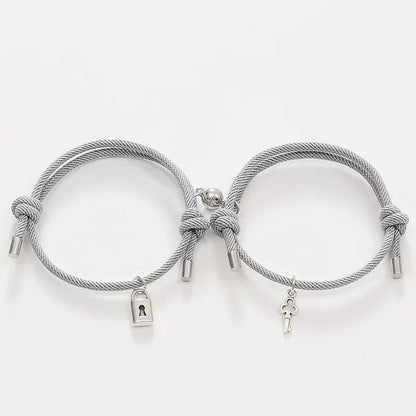 Strong Magnetic Lock Key Bracelet Set